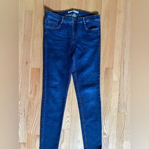 ZARA Trafaluc blue denim straight leg jeans size 8